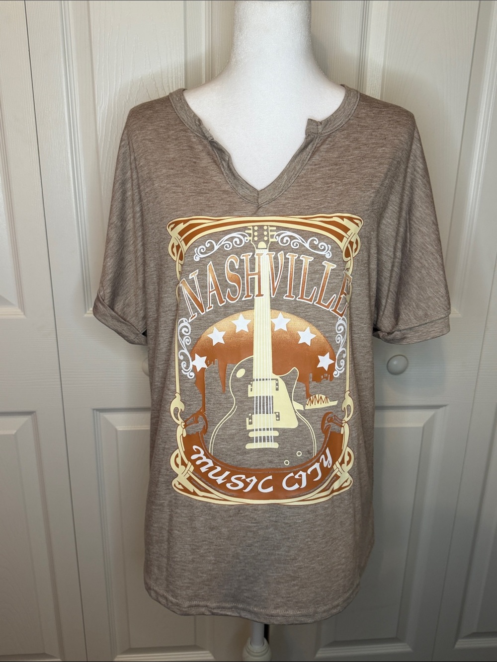 Nashville Music City Graphic Tee - Tan